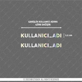 HLG38 Hologram Kişiselleştirilebilir Kask Vizör Etiketi Seti