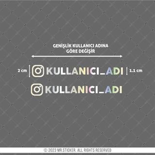 HLG39 Hologram Instagram Kask Vizör Etiketi İkili Set