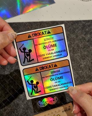 HLG43 Hologram Motoruma Dokunma Etiketi İkili Set