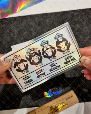 HLG55 Hologram 4 Maymun Etiketi