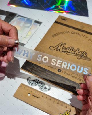 HLG6V2 Hologram Why So Serious Yazılı Kask Vizörü Etiketi 