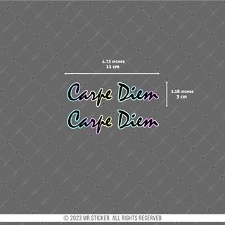HLG68 Hologram Carpe Diem Yazılı Etiket İkili Set