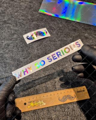 HLG6V2 Hologram Why So Serious Yazılı Kask Vizörü Etiketi 