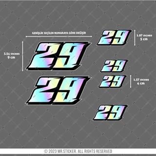 HLG75 Hologram Yaris Numarasi Etiket Seti 6lı Set