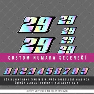 HLG75 Hologram Yaris Numarasi Etiket Seti 6lı Set