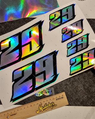 HLG75 Hologram Yaris Numarasi Etiket Seti 6lı Set