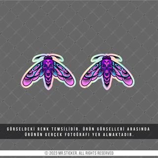 HLG77 Hologram Kurukafalı Güve Etiketi 2li Set