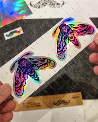 HLG77 Hologram Kurukafalı Güve Etiketi 2li Set
