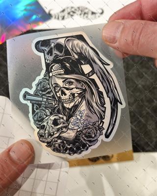 HLG79 Hologram Gangsta Motifli Bomba Etiketi