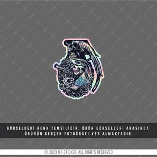 HLG79 Hologram Gangsta Motifli Bomba Etiketi