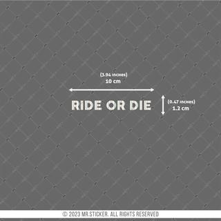 HLG8V2 Hologram Ride or Die Yazılı Kask Vizörü Etiketi 