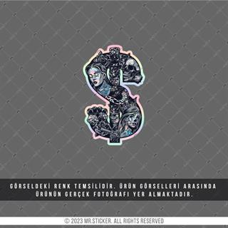 HLG80 Hologram Gangsta Motifli Dolar Etiketi