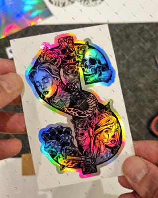 HLG80 Hologram Gangsta Motifli Dolar Etiketi