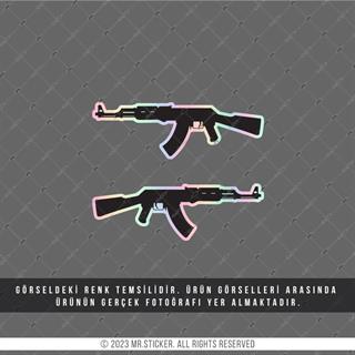 HLG83 Hologram Tüfek Etiketi Simetrik İkili Set
