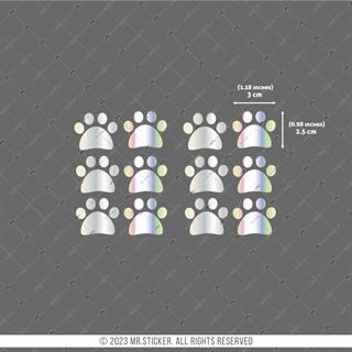 HLG95 Hologram Kedi Patileri Etiket Seti 12li Set
