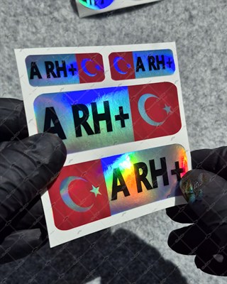 HLGBT03 Hologram A Rh Pozitif (+) Kan Grubu Etiket Seti