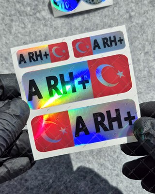 HLGBT03 Hologram A Rh Pozitif (+) Kan Grubu Etiket Seti