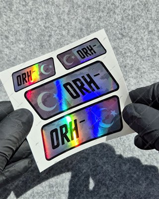 HLGBT11 Hologram 0 Rh Negatif (-) Kan Grubu Etiket Seti