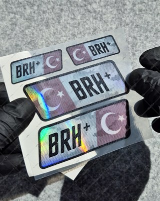 HLGBT15 Hologram B Rh Pozitif (+) Kan Grubu Etiket Seti