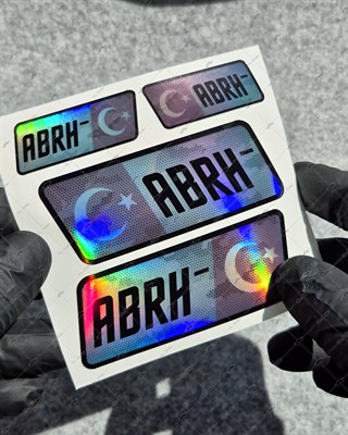 HLGBT18 Hologram AB Rh Negatif (-) Kan Grubu Etiket Seti
