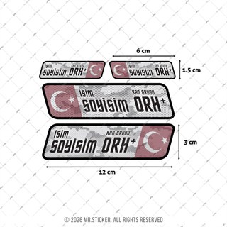 HLGBT19 Hologram İsme Özel Kan Grubu Etiket Seti