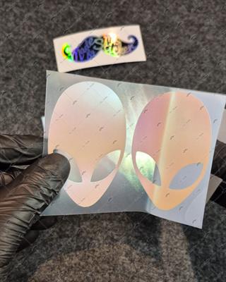 LMT13 Turuncu Pembe Renk Geçişli Özel Seri Uzaylı Stickerı 2li Set