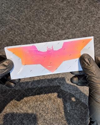 LMT2 Turuncu Pembe Renk Geçişli Özel Seri Yarasa Sticker