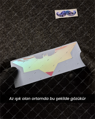 LMT2 Turuncu Pembe Renk Geçişli Özel Seri Yarasa Sticker