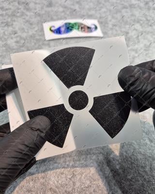 LMT23 Limited Edition Galaksi Efektli Radyasyon İşareti Etiketi