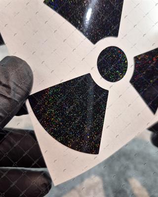 LMT23 Limited Edition Galaksi Efektli Radyasyon İşareti Etiketi