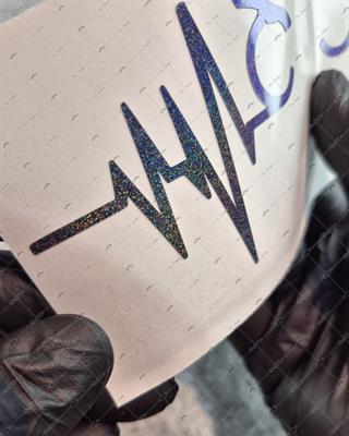 LMT31 Limited Edition Mavi Galaksi Efektli Motosiklet Kalp Ritim Etiketi