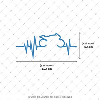 LMT31 Limited Edition Mavi Galaksi Efektli Motosiklet Kalp Ritim Etiketi