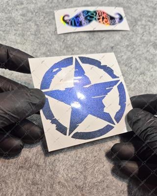 LMT32 Limited Edition Mavi Galaksi Efektli Asker Yıldızı Etiketi