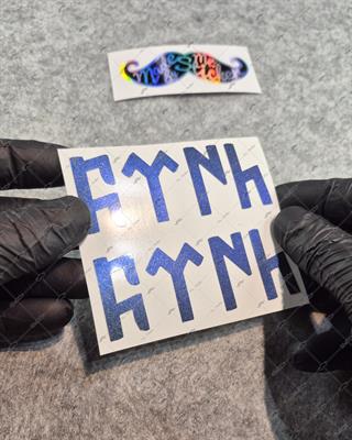 LMT34 Limited Edition Mavi Galaksi Efektli Göktürkçe Türk Yazısı İkili Set