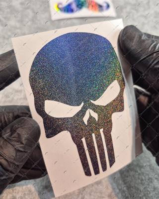 LMT35 Limited Edition Mavi Galaksi Efektli Kurukafa Stickerı