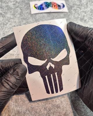 LMT35 Limited Edition Mavi Galaksi Efektli Kurukafa Stickerı