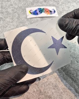 LMT36 Limited Edition Mavi Galaksi Efektli Ay Yıldız Etiketi