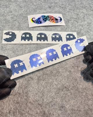 LMT37 Limited Edition Mavi Galaksi Efektli Pac Man Etiketi