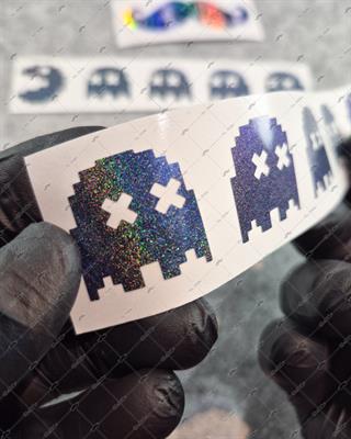 LMT37 Limited Edition Mavi Galaksi Efektli Pac Man Etiketi