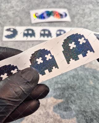 LMT37 Limited Edition Mavi Galaksi Efektli Pac Man Etiketi