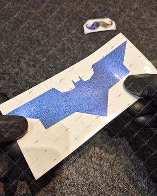 LMT4 Limited Edition Mavi Galaksi Efektli Yarasa Stickerı