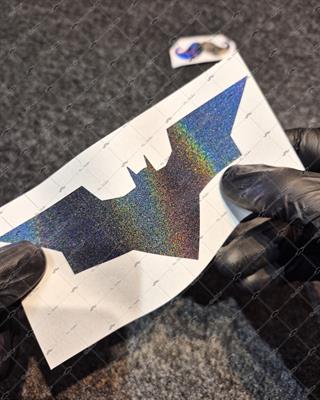 LMT4 Limited Edition Mavi Galaksi Efektli Yarasa Stickerı