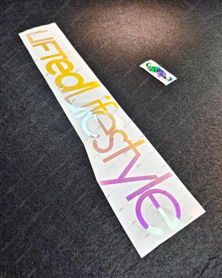 LMT40 Turuncu Pembe Renk Geçişli Lifted Lifesytle Yazılı Etiket
