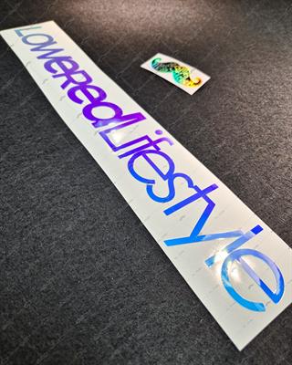 LMT42 Mavi Mor Renk Geçişli Lowered Lifesytle Yazılı Etiket