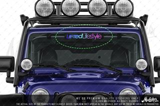 LMT44 Mavi Mor Renk Geçişli Lifted Lifesytle Yazılı Etiket
