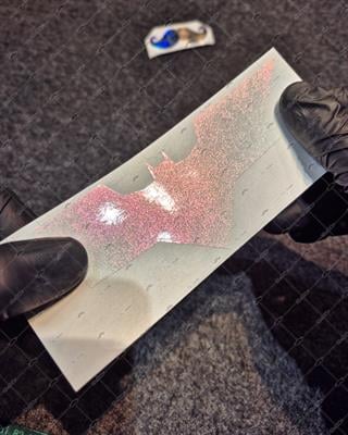 LMT5 Limited Edition Pembe Yaldız Efektli Yarasa Stickerı