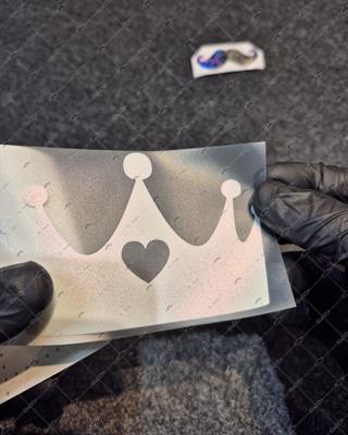 LMT6 Limited Edition Pembe Yaldız Efektli Taç Stickerı