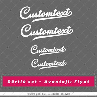 PRS24 California Yazı Tipi 4lü Set