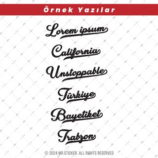 PRS24 California Yazı Tipi 4lü Set