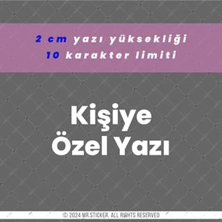 PRS25 Arizona Yazı Tipi 2cm Yükseklik 10 karakter